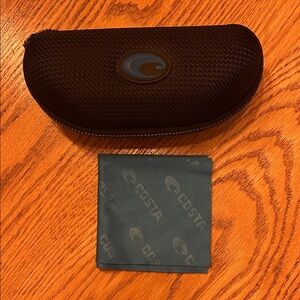 Costa Black Sunglasses Case with Logo Cloth